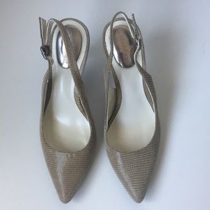 Calvin Klein Sadi Lizard Print - Tan 6M